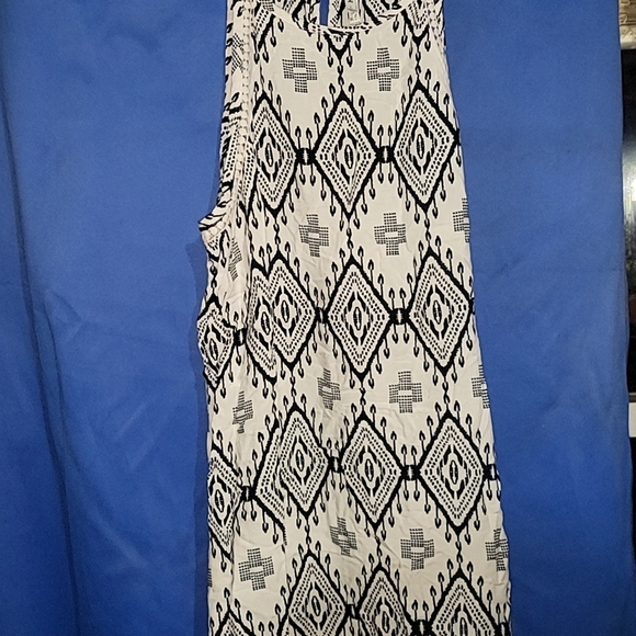 Three Hearts Women's Black and White Striped Tank Top - Picture 8 of 9